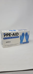 PPE-AID NITRILE EXAM GLOVES, SMALL, 100 GLOVES - Brand New