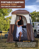KINGCAMP CAMPING SHOWER TENT, PORTABLE OUTDOOR PRIVACY TOILET KT2002 - COFFEE - Like New