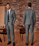 COOFANDY Men's 2 Piece Wedding Suit Slim Fit Dress Suits - Size XXLarge - Gray - Brand New
