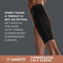 TOMMIE COPPER SPORT COMPRESSION CALF SLEEVE SIZE L/XL - BLACK - Like New