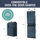 CleverMade Convertible Laundry Hamper Bag - Ocean Dark Charcoal - Brand New