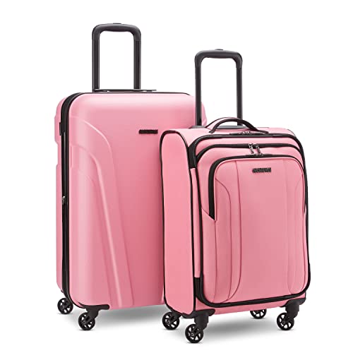 American Tourister Troupe Hardside Softside 4PC SET 143259-6769 - Pink Lemonade Like New