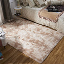B09F9LQHWT Fluffy Shag Area Rugs for Bedroom, 5 x 7 Feet Tie-Dyed Beige - Like New