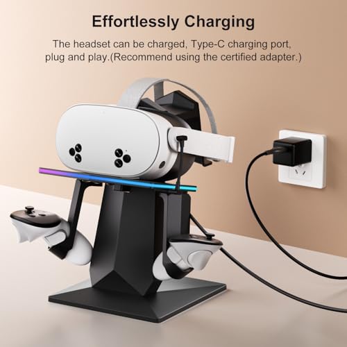 ODGG CHARGING DOCK COMPATIBLE WITH META QUEST 2, 3 OR 3S - BLACK - Like New