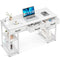 ODK OFFICE SMALL COMPUTER DESK HOME TABLE FABRIC WRITING DESK 48"x16" - WHITE - Like New