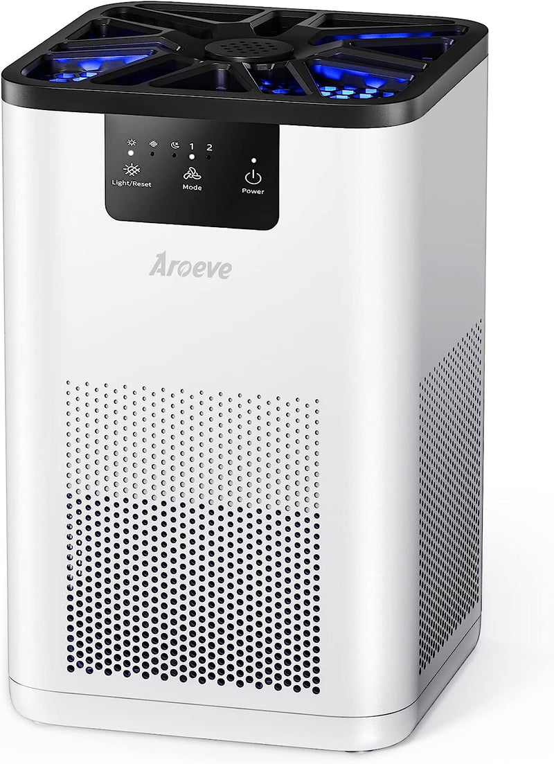 AROEVE MK06 Air Purifiers, HEPA Air Purifier With Aromatherapy Function - WHITE Like New