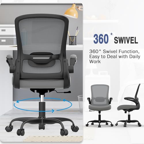 MIMOGLAD OFFICE CHAIR, ERGONOMIC DESK CHAIR, HIGH BACK MESH COMPUTER - GRAPHITE - Like New