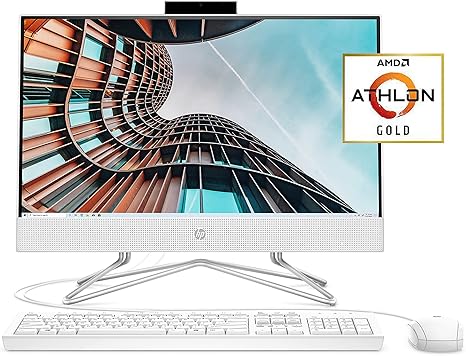 HP 22 All-in-One PC 21.5 Full HD 3150U 4GB 256GB SSD 22-df0022 - Silver Like New