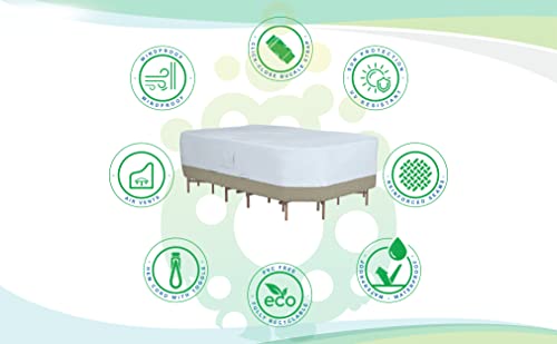 MONSOON PATIO TABLE WITH CHAIRS COVER 125L X 82W X 32H - HUNTER GREEN - Like New