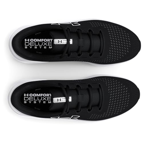 Under Armour Men's Charged Pursuit 3 Big Logo Black/Black/White Size 11 - Like New