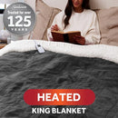 11880 Sunbeam Electric Luxe Microplush Sherpa Heated Blanket, 12 Settings, King - Like New
