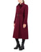 352SW434 COLE HAAN WOMEN'S FLARED TRENCH SLICK WOOL COAT SIZE 12 送料無料 - Brand New