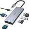 HODO DOCKING STATION TO DUAL HDMI MONITORS ADAPTER USB C TO DUAL HDMI - SILVER - Like New