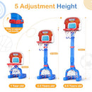 FLMAQE TODDLER BASKETBALL HOOP SWIMMING POOL BASKETBALL & SOCCER GOAL - RED - Like New