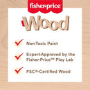Fisher-Price Wood Stacking Toy Balance Tree, 10 Wooden Pieces - Brand New