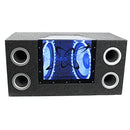 PYRAMID 12'' POWERED SUBWOOFER SPEAKER - SUB WOOFER CAR AUDIO - BLACK - Like New