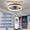 Flush Mount Ceiling Fan with Light, 15.7" Reversible, Dimmable, Noiseless - Like New