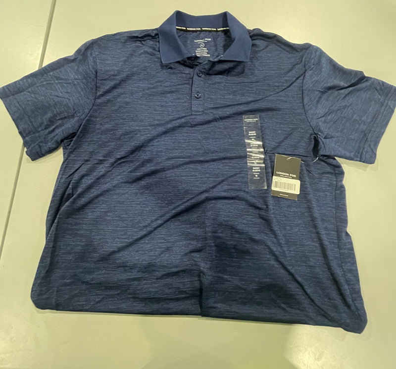 LONDON FOG SHORT SLEEVE POLO - SIZE: MEN M - BLUE - Brand New
