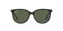 RAY-BAN RB4378 SQUARE SUNGLASSES FOR WOMEN FOR MEN - BLACK / DARK GREEN - 54 - Like New