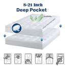Abakan Twin XL Mattress Topper Extra Thick Pillow Cotton Cooling - White - Brand New