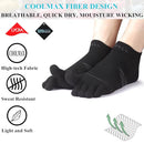 VWELL Toe Socks for Men/Women, COOLMAX Five Finger Socks, Compression - Like New