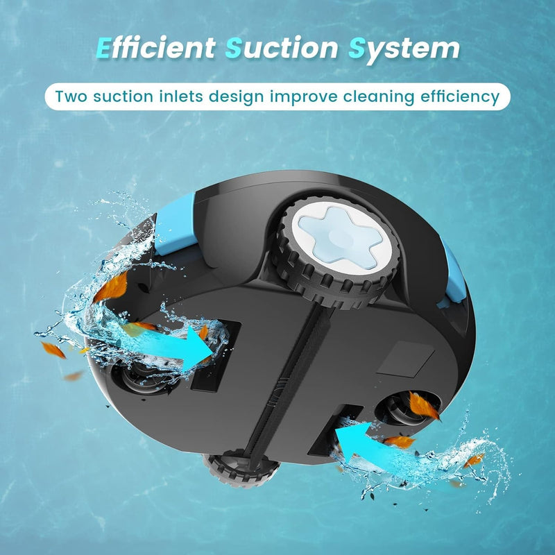 TASVAC Cordless Automatic Robotic Pool Vacuum Cleaner Y10 - BLACK Like New