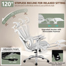 COOLHUT ERGONOMIC MESH OFFICE CHAIR BIG TALL COMPUTER DESK CHAIR - LIGHT GRAY - Like New