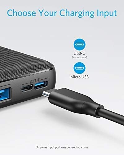 ANKER PORTABLE CHARGER POWER BANK 20,000mAh A1268 - BLACK Like New