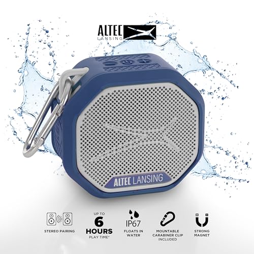 ALTEC LANSING HYDRATREK BLUETOOTH SPEAKER IMW1012-PERIWT - PERIWINKLE BLUE - Brand New