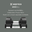 BODYTECH X NOUBELL DUMBBELL ADJUSTABLE WEIGHT CHANGE WITH ONE-HAND 50 LBS - Like New