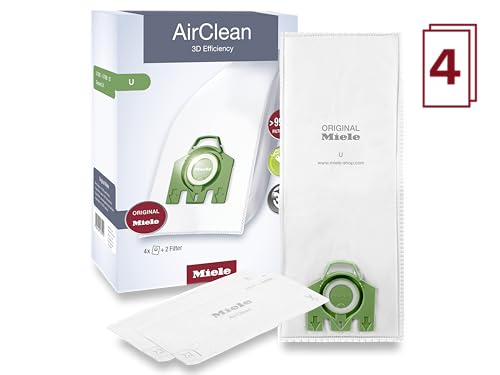 Miele Original AirClean 3D Efficiency U Vacuum Cleaner Bags Pack of 4 - Brand New