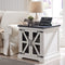 JXQTLINGMU Farmhouse End Table, 24" Large Sofa Side Table with Charging Station - Like New