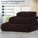 GOLD TEXTILES Premium Bath Towels Set (Pack of 4,27 x 54) 100% Brown - 4 Pcs - Brand New