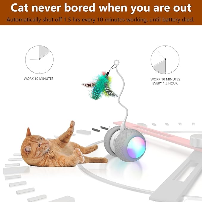 Bentopal Automatic Cat Toys Interactive Feather Toys Pet Exercise Electric Toys - Like New
