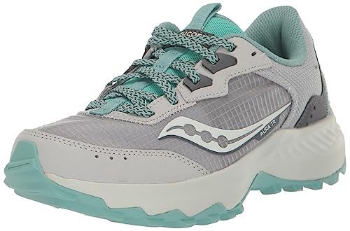 SAUCONY WOMEN'S AURA TR SNEAKER - SIZE 9 - CONCRETE/SHADOW - Like New