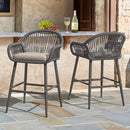 COZYMAN OUTDOOR BAR STOOLS SET OF 2 - SLATE GRAY - Like New
