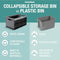 CLEVERMADE COLLAPSIBLE STORAGE BINS STACKABLE 8535467-AAU3PK - STONE - Like New