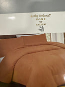 KATHY IRELAND 3 PIECE PREMIUM WAFFLE DOWN ALTERNATIVE COMFORTER SET QUEEN BROWN - Like New