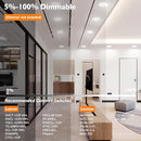 BESLOWE 12 PACKS 6" 5CCT LED RECESSED CEILING LIGHTS ULTRA-THIN, 12W 150W Eqv - Like New