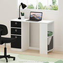 FURRINO MODERN 39.37" RECTANGLE WOOD 3-DRAWER DESK - - Scratch & Dent