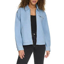 LEVI'S WOMEN'S ZIP UP UTILITY JACKET WITH COLLAR - SIZE: WOMEN L - LIGHT WASH - Brand New