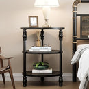 IDEALHOUSE Round End Table, Small Side Table with 3 Shelves for Living Room - Brand New