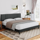 NOVILLA QUEEN BED FRAME WITH HEADBOARD BED FRAME QUEEN SIZE WITH WOOD SLATS - Like New
