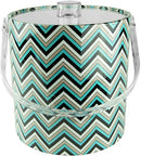 Hand Made USA Chevron Print Double Walled 3-Quart Insulated Ice Bucket - Brand New