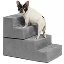 Sturdy Detachable 4-Step Memory Foam Dog Stairs, B0BL74P5W5-NEW - Brand New