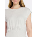 TIME AND TRU WOMEN’S COTTON KNIT MIDI DRESS - SIZE: S - LIGHT OATMEAL HEATHER - Brand New