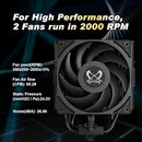 SCYTHE MUGEN 6 DUAL FAN BLACK EDITION CPU AIR COOLER (SCMG-6000DBE) - BLACK - Like New