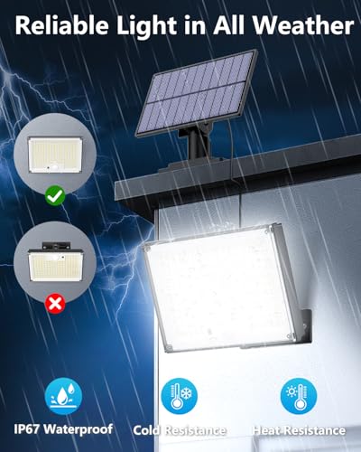Solar Lights for Outside, 172LED 3Modes Split Motion Sensor Outdoor Lights - Like New