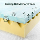 ZINUS 4" Swirl Gel Cooling Memory Foam Mattress Topper, King - Brand New