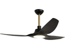 PARROT UNCLE 52 INCH CEILING FAN WITH LIGHT - BLACK - Like New